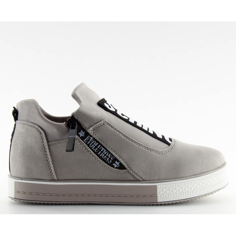 Trampki na koturnie szare NB168 grey