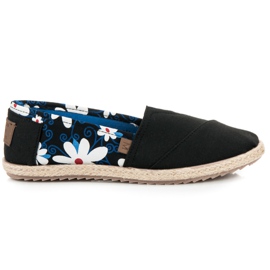Mckeylor Espadryle w kwiaty czarne