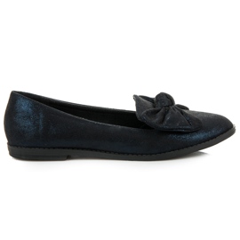 Bestelle Baleriny Z Kokardą niebieskie