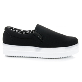 Mckeylor Czarne slipony na platformie