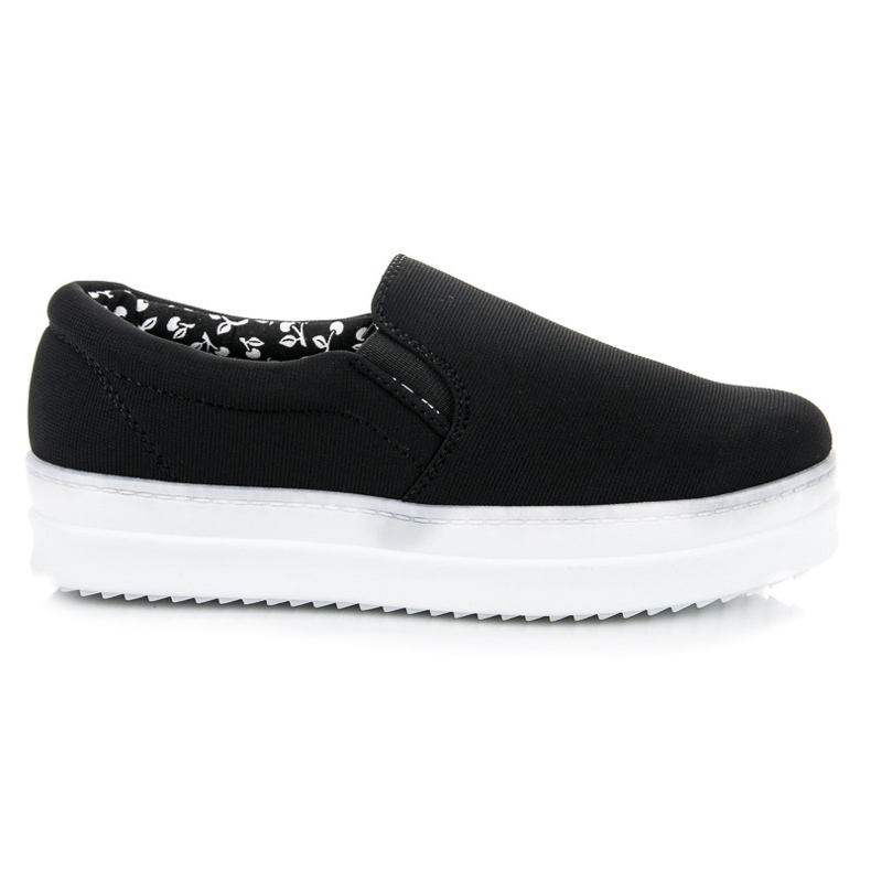 Mckeylor Czarne slipony na platformie