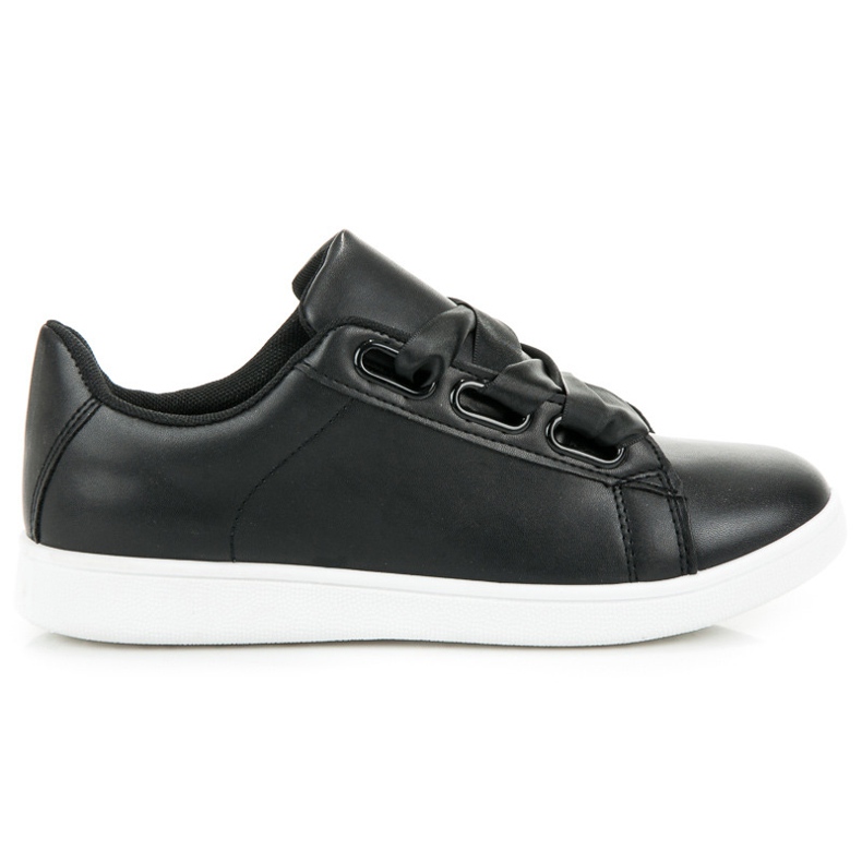 Czarne Trampki Ze Wstążką