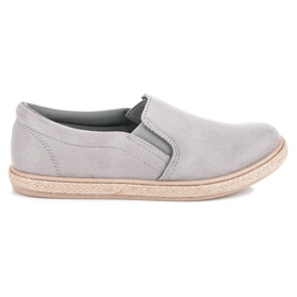 Seastar Zamszowe Slipony Espadryle szare