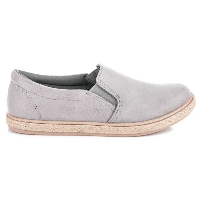 Seastar Zamszowe Slipony Espadryle szare