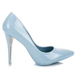 Vinceza Niebieskie Lakierowane Szpilki