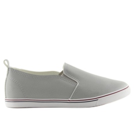 Trampki slip-on licowe szare xl08p Grey