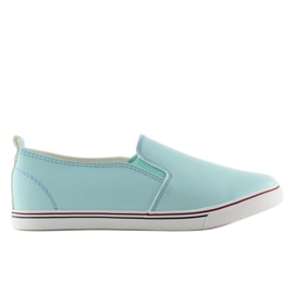 Trampki slip-on licowe niebieskie xl08p L.BLUE