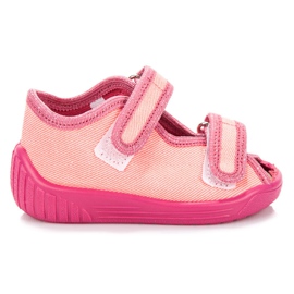 Reweks Kapcie na rzepy pomarańczowe