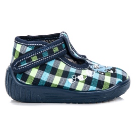 Reweks Dziecięce obuwie domowe niebieskie