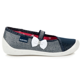 Reweks Wygodne obuwie domowe niebieskie