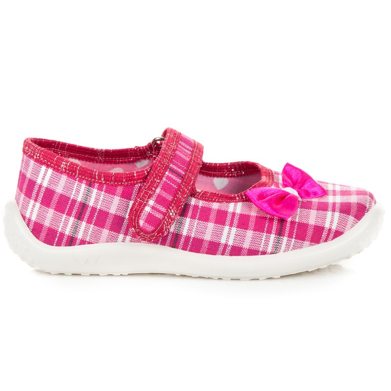 Reweks Domowe baleriny na rzep różowe