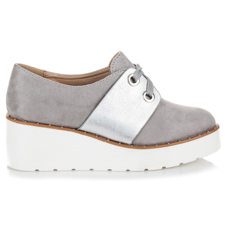 Seastar Wiązane Półbuty Na Platformie szare