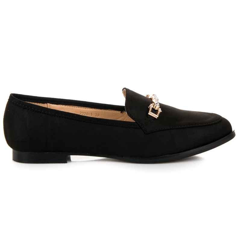 Vices Zamszowe półbuty czarne