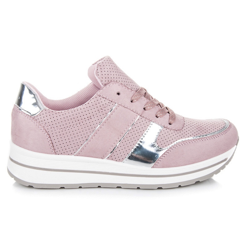 Seastar Zamszowe obuwie na platformie fioletowe