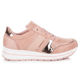 Seastar Zamszowe Obuwie Na Platformie różowe