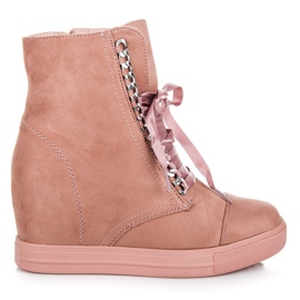 Seastar Różowe trampki zapinane na suwak