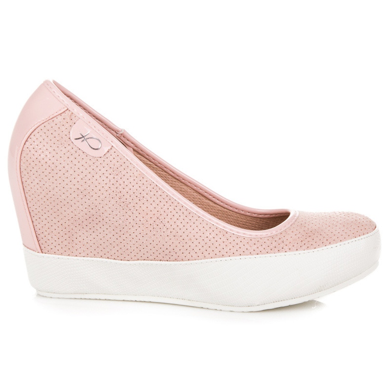 Vices Różowe Czółenka Na Koturnie