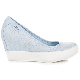 Vices Niebieskie czółenka na koturnie