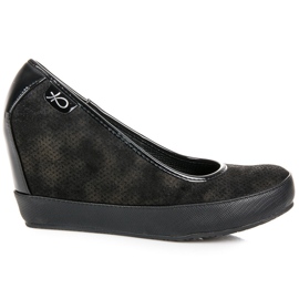 Vices Czarne czółenka na koturnie