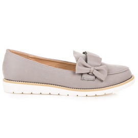 Vices Półbuty z kokardką szare