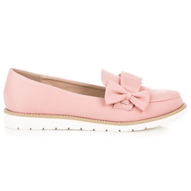 Vices Półbuty z kokardką różowe