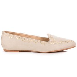 Vices Zamszowe baleriny brązowe