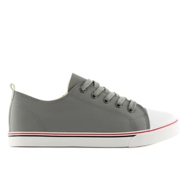 Trampki damskie licowe szare XL01p Grey