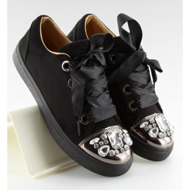Trampki Z Kamieniami Czarne 6192 Black