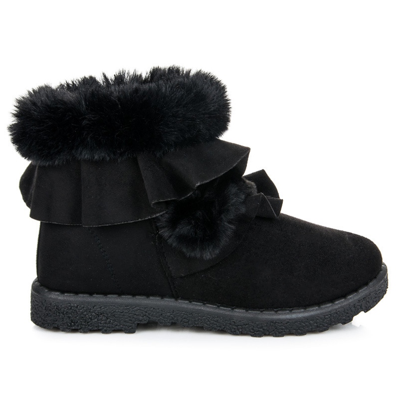 Seastar Czarne botki z falbanką