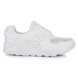 Kylie Buty sportowe z kryształkami białe