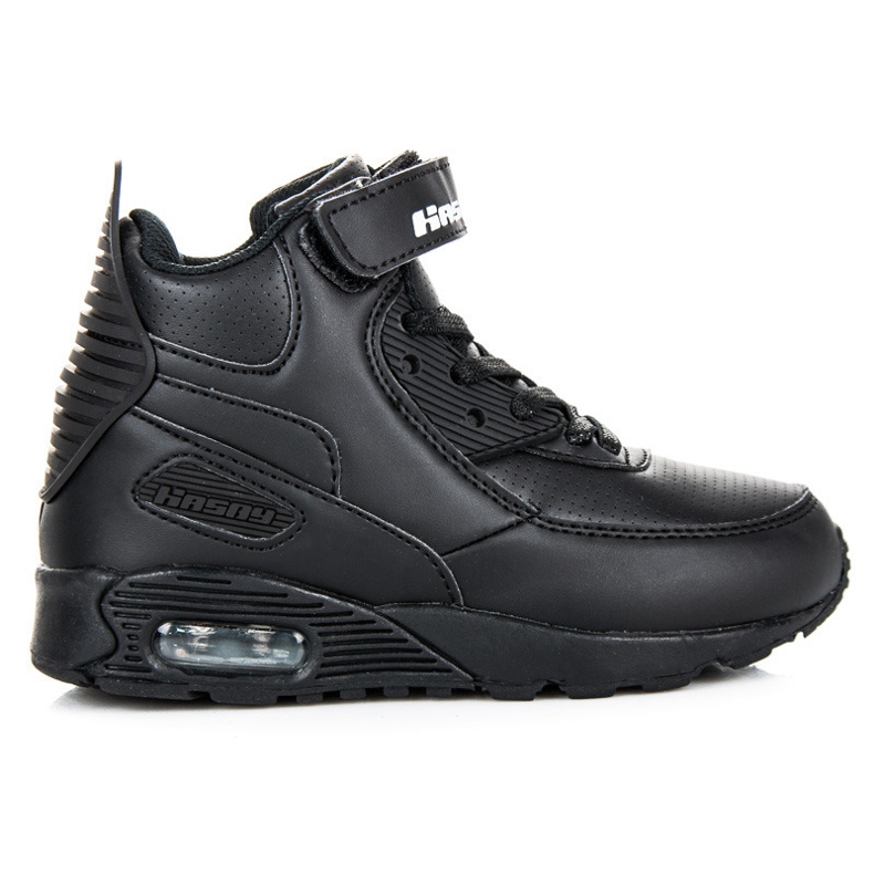 Hasby Czarne buty nad kostkę