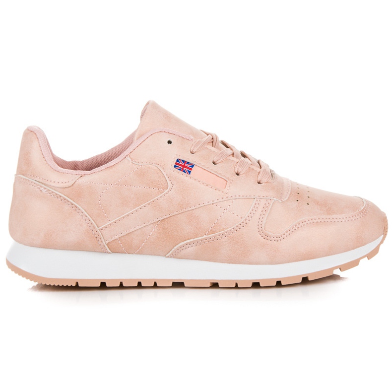 Muto Wiązane buty sportowe różowe