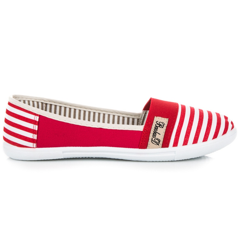 Prążkowane Trampki czerwone