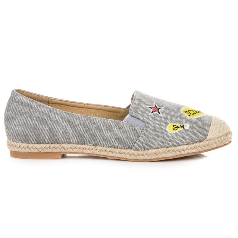 Seastar Espadryle z naszywkami szare