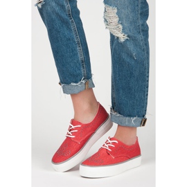 Kylie Trampki Z Kryształkami czerwone