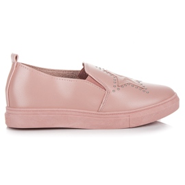 Różowe Slipony Z Gwiazdą