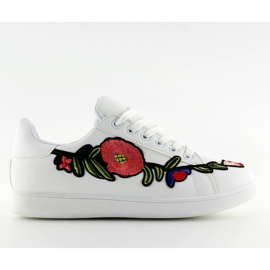 Trampki haftowane białe BF-79 White