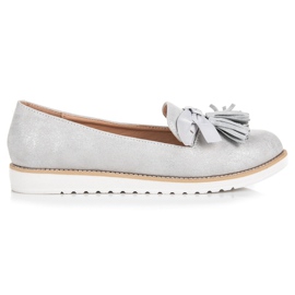 Vices Zamszowe Lordsy Z Frędzlami szare