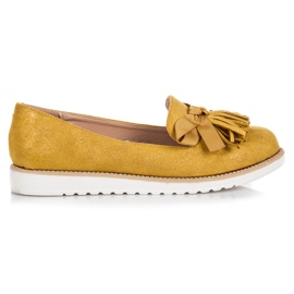 Vices Zamszowe Lordsy Z Frędzlami żółte