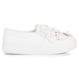 Vices Ozdobne slipony białe