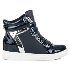 Emaks Lakierowane sneakersy niebieskie