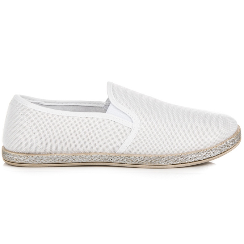Muto Białe espadryle slip on