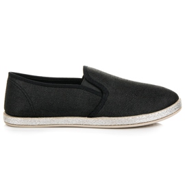 Muto Czarne espadryle slip on