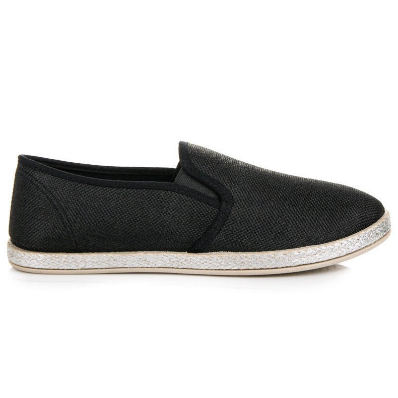 Muto Czarne espadryle slip on