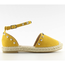 Espadryle z ćwiekami żółte 99-26 yellow