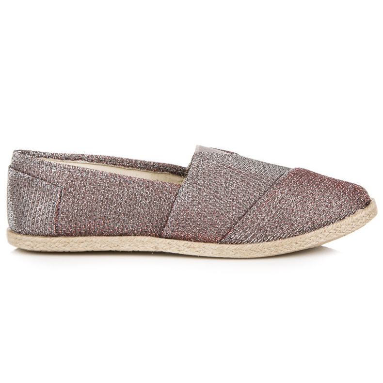 Espadryle slip on z brokatem wielokolorowe
