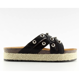 Klapki espadryle czarne CK22P black