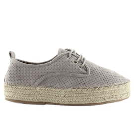 Espadryle damskie szare LL-118 Grey