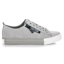 Trampki na platformie szare