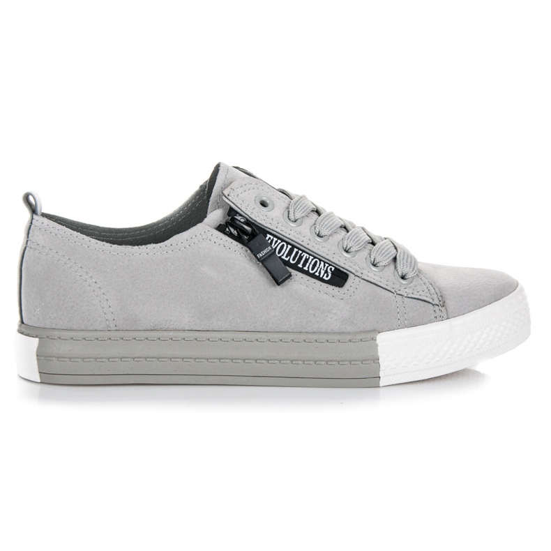 Trampki na platformie szare